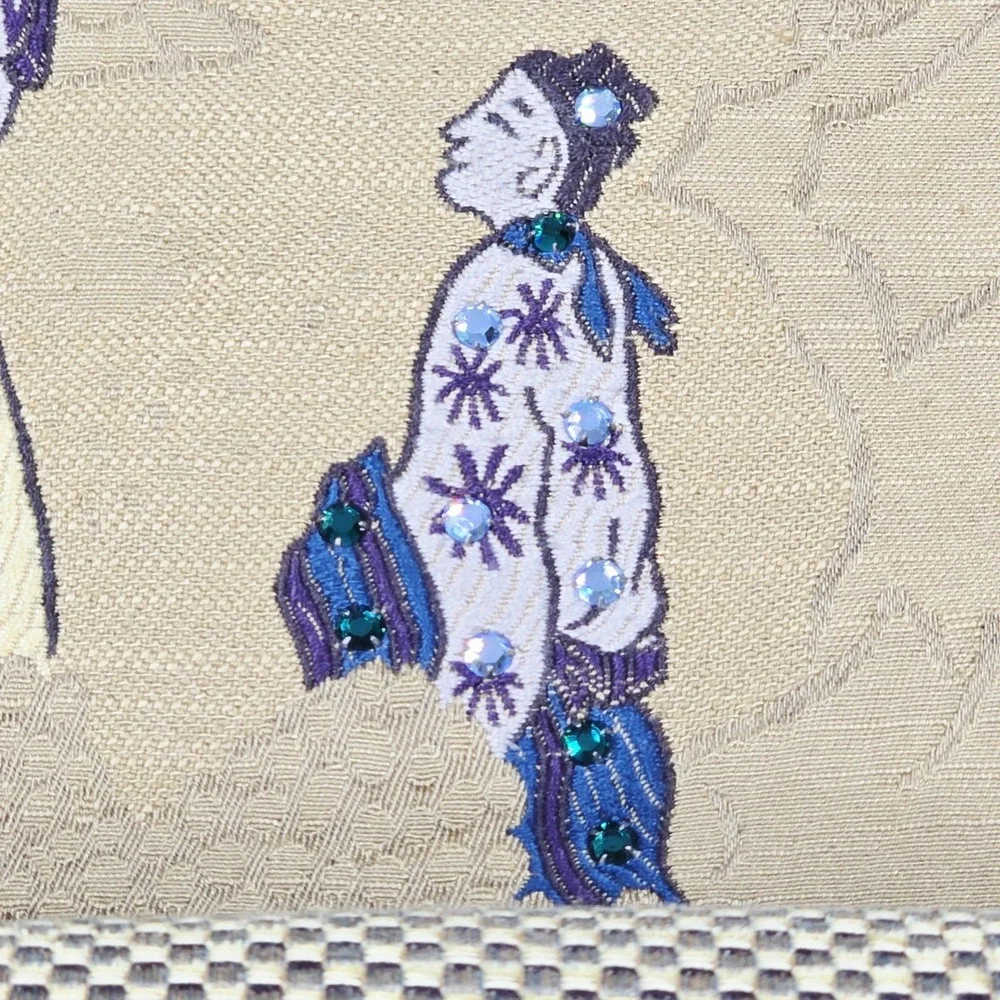 Dorit‎ Collection Tote Bag Womens Large Embroidered Beaded Asian Art Purse USA